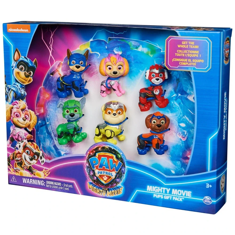 Paw Patrol The Mighty Movie Pups Gift Pack with 6 Collectible Toy Figures NEW - Picture 4 of 11